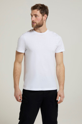 Flint Mens Crew Neck T-Shirt - White