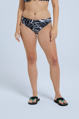 Docks Womens Printed Bikini Bottoms - Jet Black