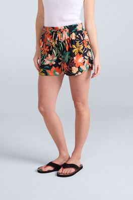 Sand-Dune Womens Printed Shorts - Black