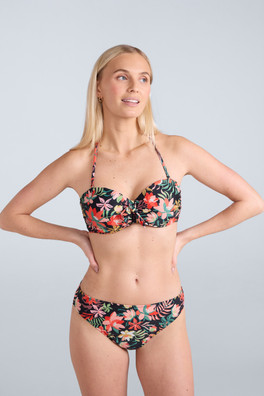 Docks Womens Printed Tie Front Bikini Top - Mixed