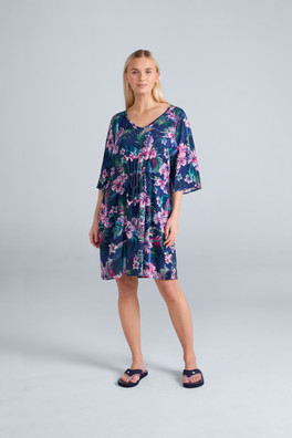 Jasmine Womens Kaftan Dress - Dark Blue