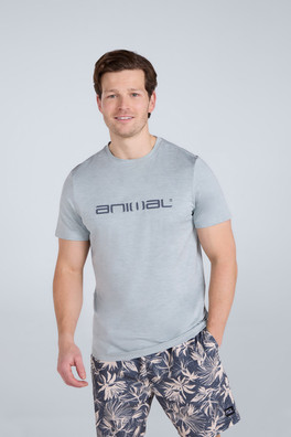 Latero Mens Logo Swim Tee - Pale Blue