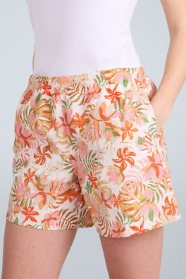 Reeva Womens Printed Swim Shorts - Off White