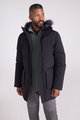 Fern Mens Water Resistant Padded Parka - Black