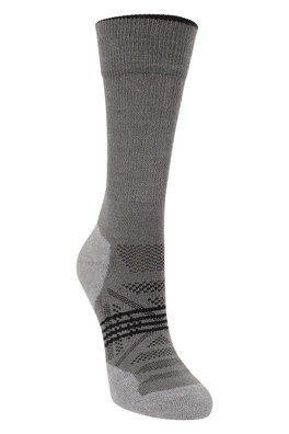 Womens Lightweight Merino Mid-Calf Socks - Black