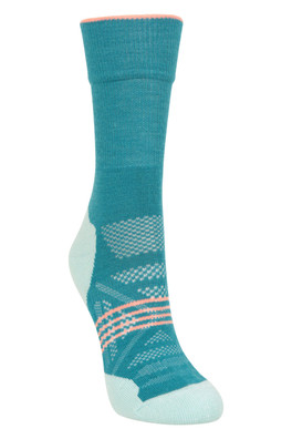 Womens Lightweight Merino Mid-Calf Socks - Teal
