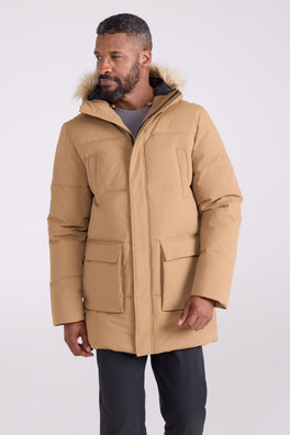 Fern Mens Water Resistant Padded Parka - Tan