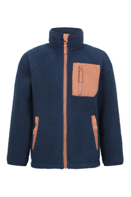 Atlas Kids Zip Borg Fleece - Navy