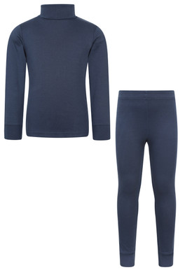 Meribel Kids Thermal Top & Pants Set - Navy