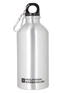 0.5L Metallic Finish Bottle with Karabiner - SIL