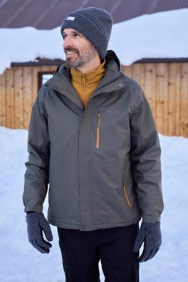 Bracken Extreme Mens 3 In 1 Waterproof Jacket - Dark Green