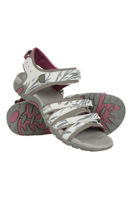 Santorini Wide-Fit Womens Sandals - Light Grey