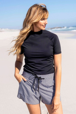 Womens UV Rash Vest - Black