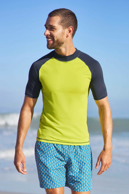 Mens UV Rash Vest - Yellow