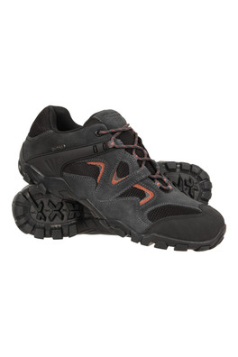 Curlew Mens Waterproof Walking Shoes - Dark Grey