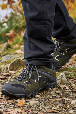 Curlew Mens Waterproof Walking Shoes - Khaki