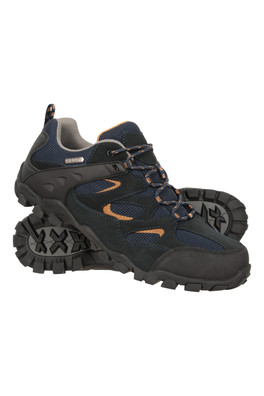 Curlew Mens Waterproof Walking Shoes - Navy