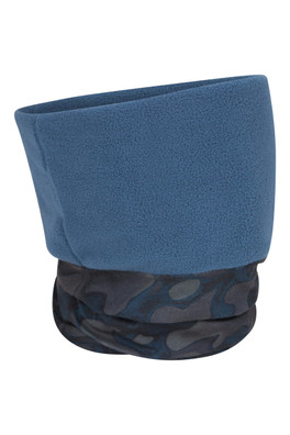 Patterned Mens Polar Fleece Headtube - Brown