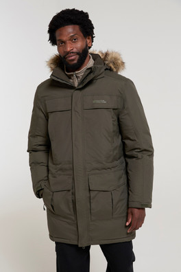 Antarctic Extreme Waterproof Mens Down Jacket - Dark Khaki
