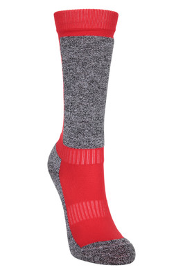 Extreme Kids Thermal Merino Knee Length Ski Socks - RED
