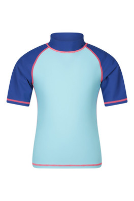 Short Sleeved Kids Rash Vest - Mint