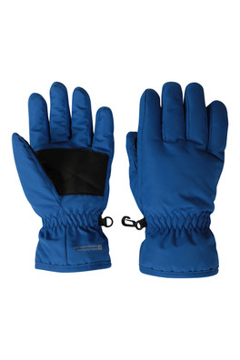 Kids Ski Gloves - Bright Blue