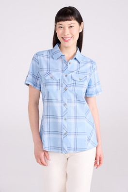 Holiday Womens Cotton Shirt - Corn Blue