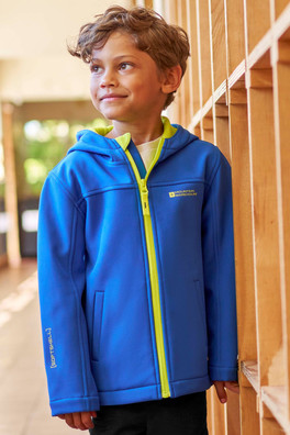 Exodus Kids Water Resistant Softshell Jacket - Cobalt
