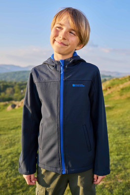 Exodus Kids Water Resistant Softshell Jacket - Navy