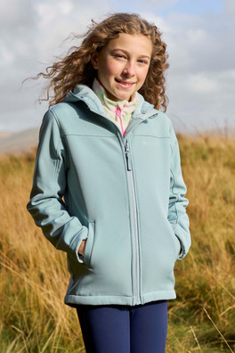 Exodus Kids Water Resistant Softshell Jacket - Pale Blue
