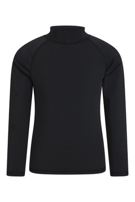 Kids Long Sleeved Rash Vest - Black