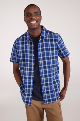Weekender Mens Short Sleeve Shirt - Bright Blue