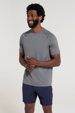 Agra Mens Melange T-Shirt - Black