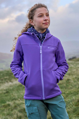Exodus Kids Water Resistant Softshell Jacket - Light Purple