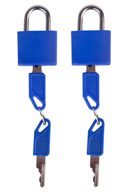 Twin Padlocks - Blue