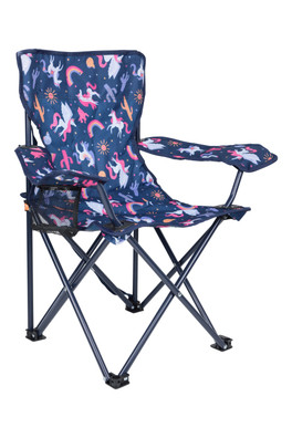Patterned Mini Folding Chair - Dark Blue