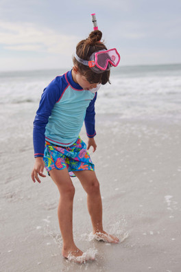 Kids Long Sleeved Rash Vest - Mint