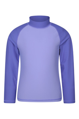 Kids Long Sleeved Rash Vest - Dusky Purple