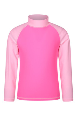 Kids Long Sleeved Rash Vest - Bubblegum