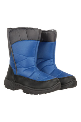 Kids Caribou Single Stripe Adaptive Snow Boots - Blue