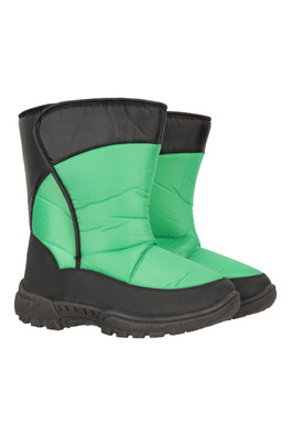 Kids Caribou Single Stripe Adaptive Snow Boots - Green