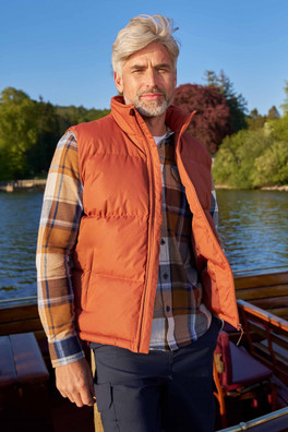 Rock Mens Padded Gilet - Burnt Orange