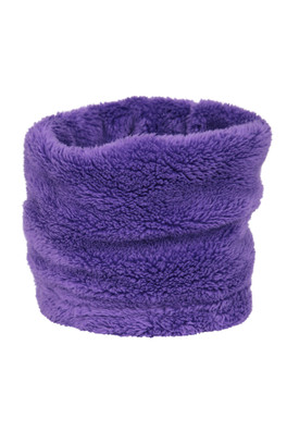 Kids Sherpa Fleece Thermal Neck Gaiter - Dark Purple