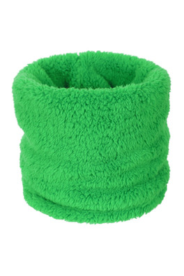 Kids Sherpa Fleece Thermal Neck Gaiter - Green