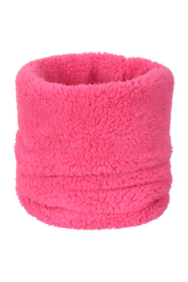 Kids Sherpa Fleece Thermal Neck Gaiter - Dark Pink