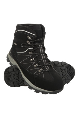 Boulder Mens Winter Trekker Waterproof Thermal Boots - Charcoal