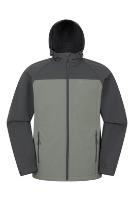 Exodus Mens Water-Resistant Softshell Jacket - Light Khaki