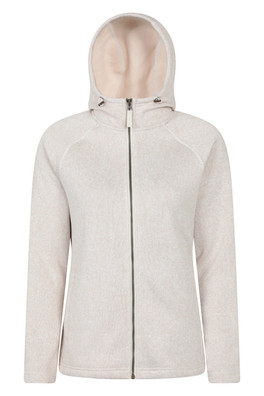 Nevis Womens Full Zip Hoodie - Beige