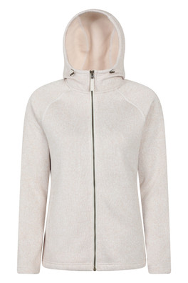 Nevis Womens Full Zip Hoodie - Beige