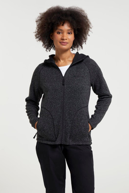 Nevis Womens Full Zip Hoodie - Black